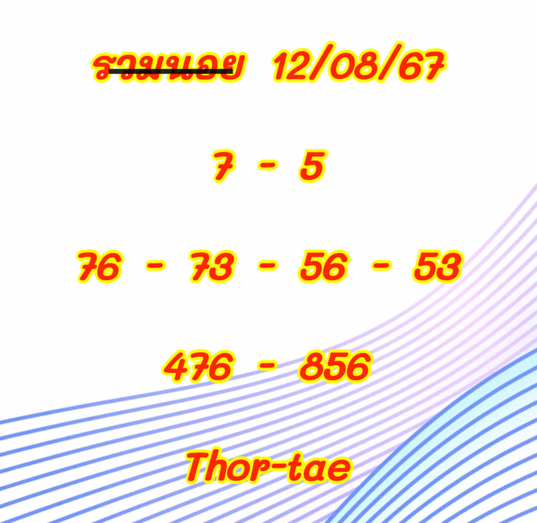 หวยฮานอย 12/8/67 ชุดที่ 1