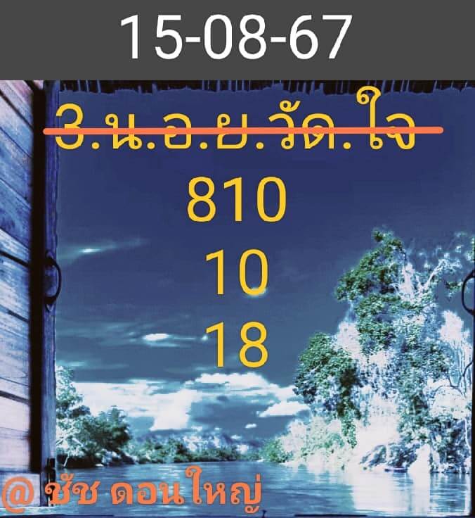 หวยฮานอย 15/8/67 ชุดที่ 2