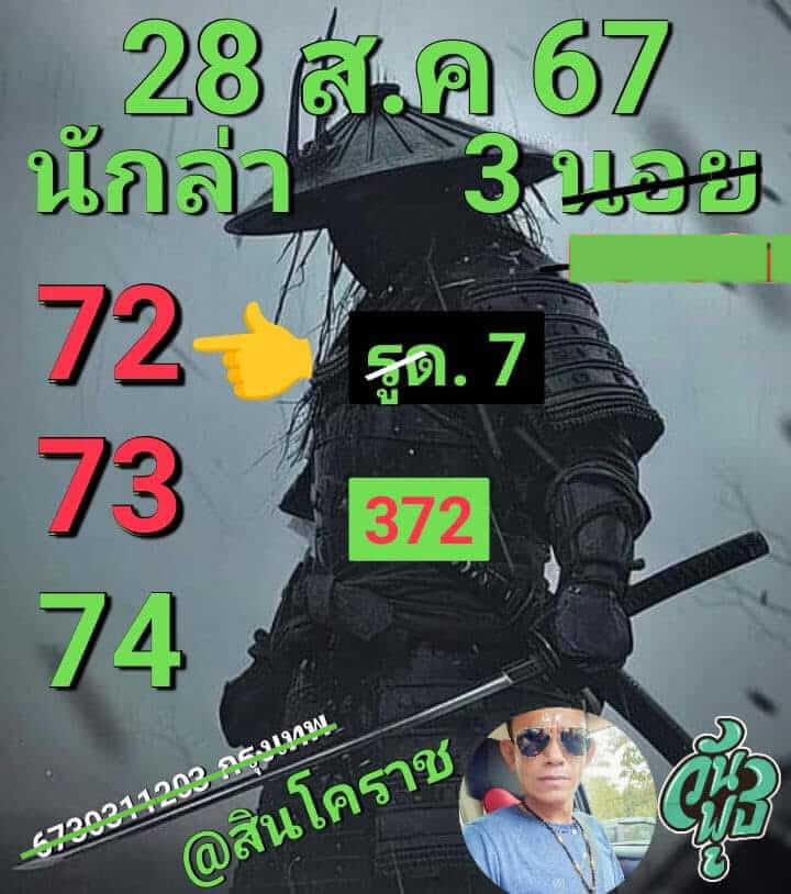 หวยฮานอย 28/8/67 ชุดที่ 5