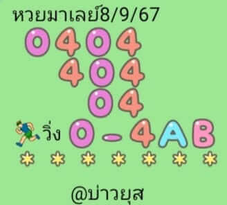 หวยมาเลย์ 8/9/67 ชุดที่ 10