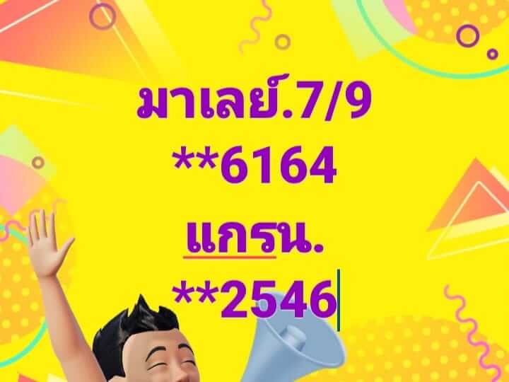 หวยมาเลย์ 7/9/67 ชุดที่ 3