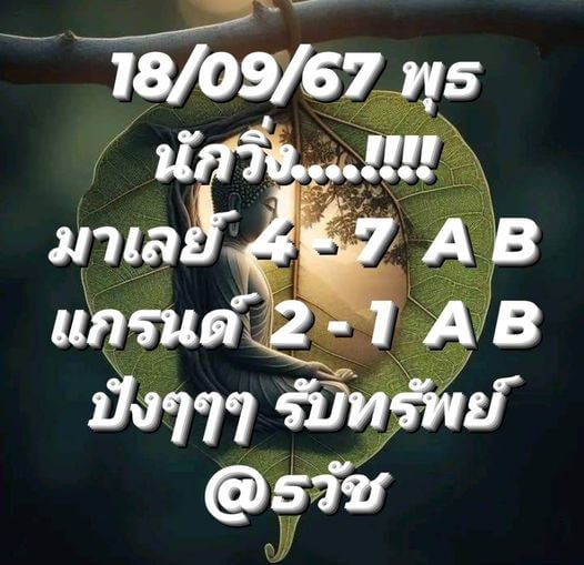 หวยมาเลย์ 18/9/67 ชุดที่ 8