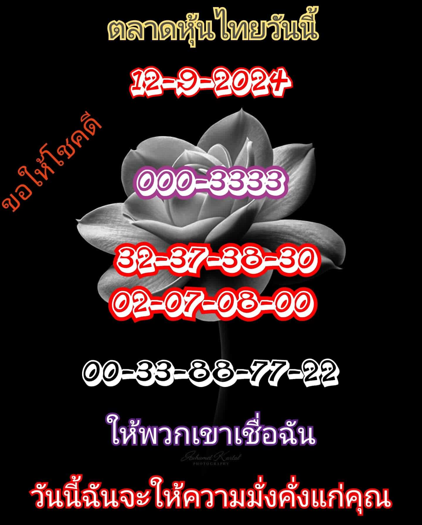 หวยหุ้น 12/9/67 ชุดที่ 1