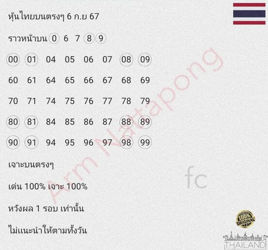 หวยหุ้น 6/9/67 ชุดที่ 8