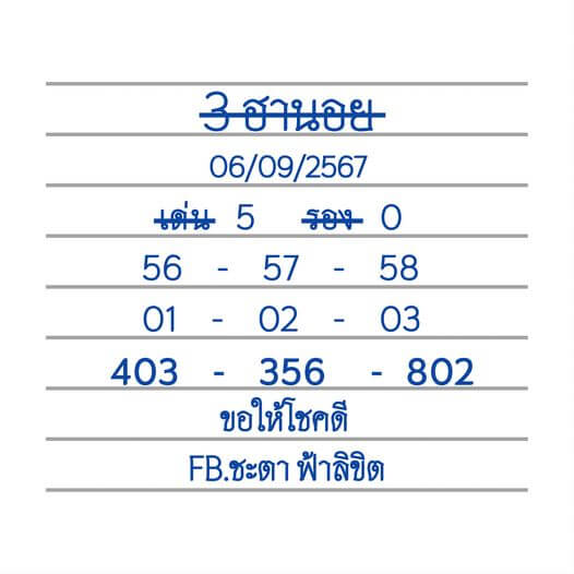 หวยฮานอย 6/9/67 ชุดที่ 1