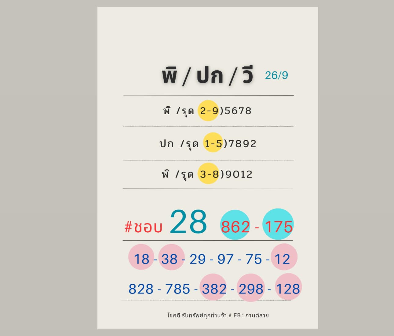 หวยฮานอย 26/9/67 ชุดที่ 3