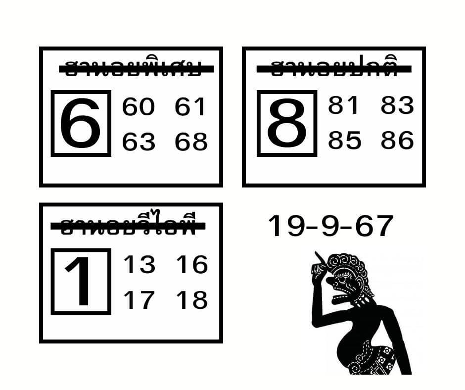 หวยฮานอย 19/9/67 ชุดที่ 5