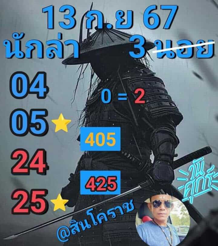 หวยฮานอย 13/9/67 ชุดที่ 7