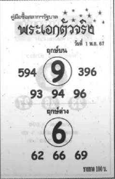 หวยพระเอกตัวจริง 1/11/67