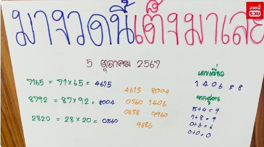 หวยมาเลย์ 5/10/67 ชุดที่ 10