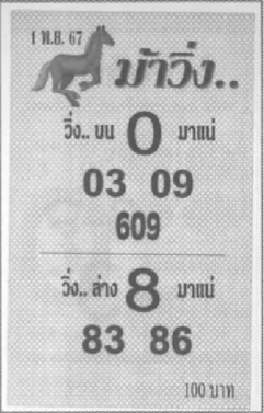 หวยม้าวิ่ง 1/11/67