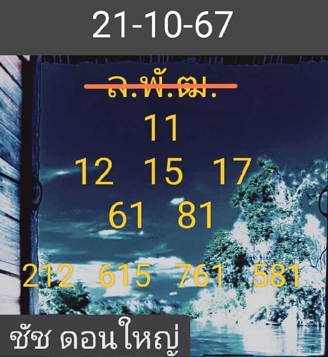 หวยลาว 21/10/67 ชุดที่ 7