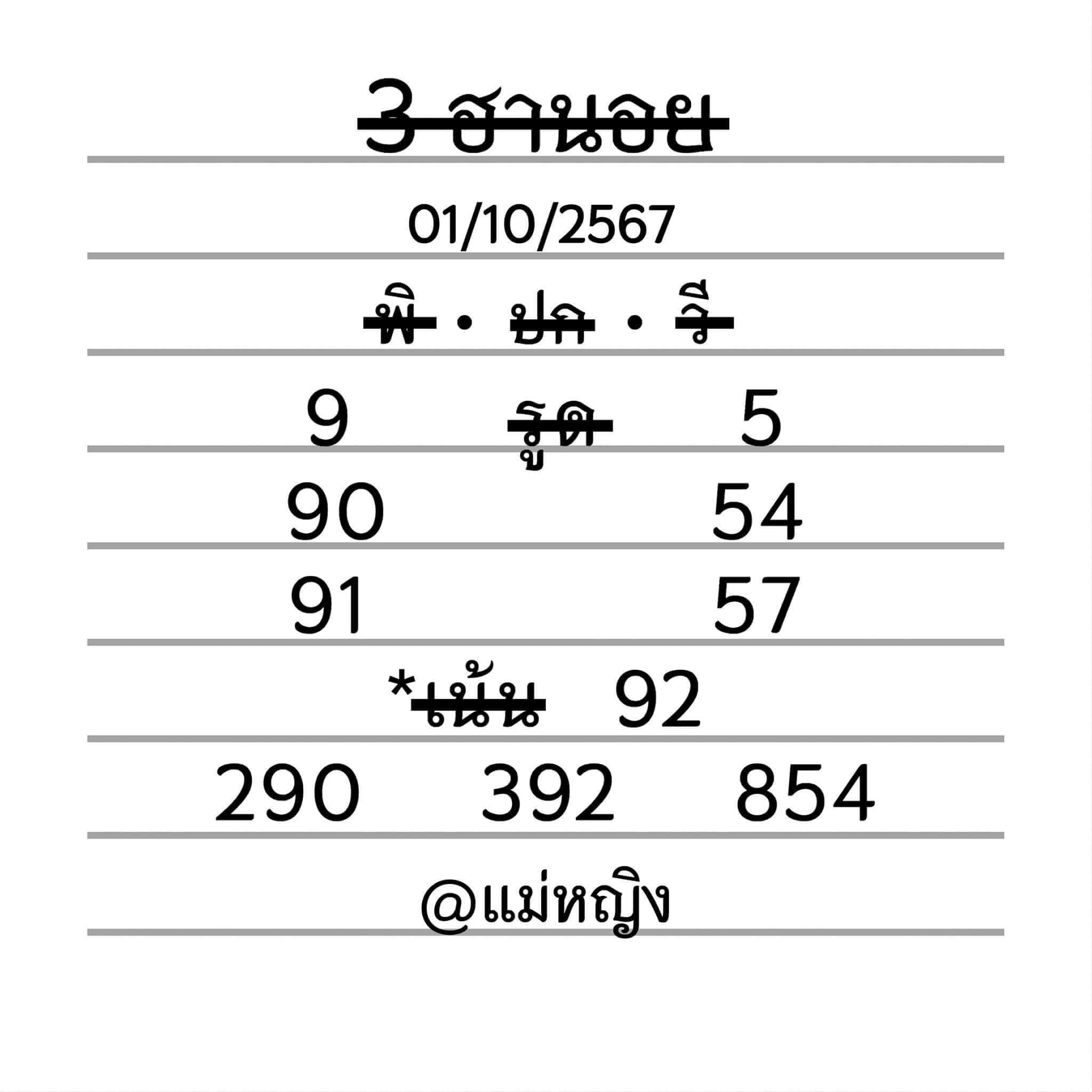 หวยฮานอย 1/10/67 ชุดที่ 1