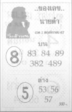 เลขนายดำ 1/11/67