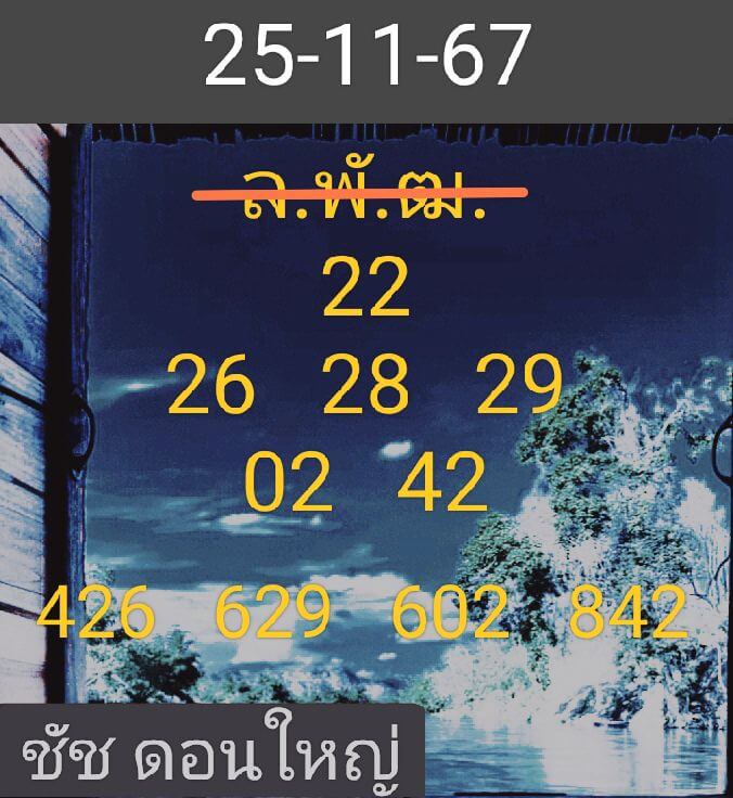 หวยลาว 25/11/67 ชุดที่ 2