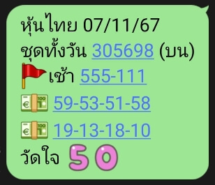 หวยหุ้น 7/11/67  ชุดที่ 4