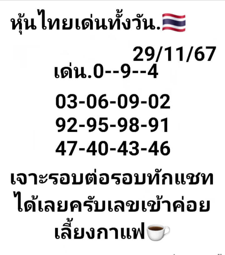 หวยหุ้น 29/11/67 ชุดที่ 9