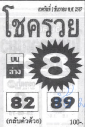 หวยโชครวย 1/12/67