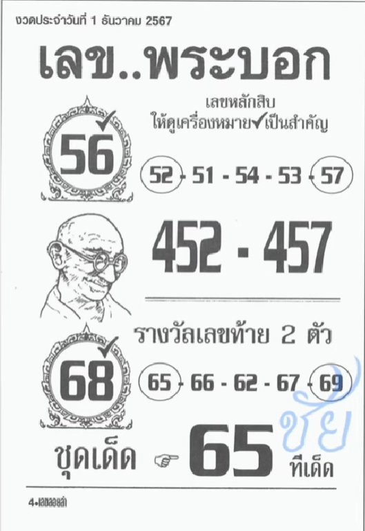 เลขพระบอก 1/12/67