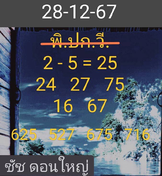 หวยฮานอย 28/12/67 ชุดที่ 2