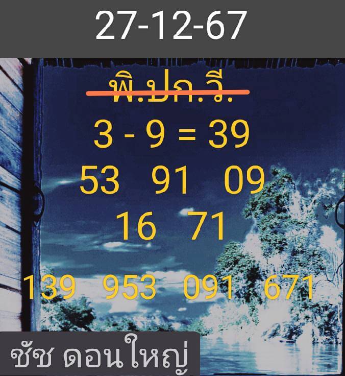 หวยฮานอย 27/12/67 ชุดที่ 8