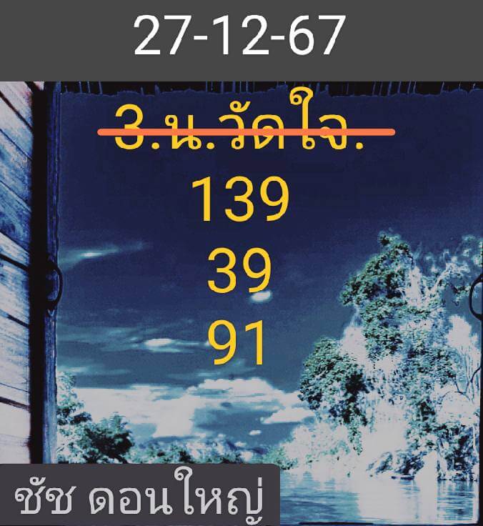 หวยฮานอย 27/12/67 ชุดที่ 9