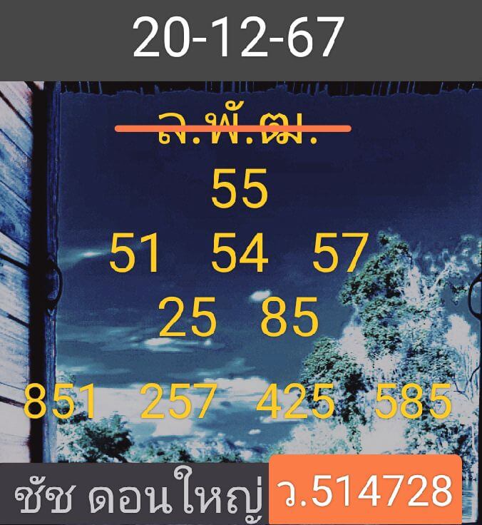 หวยลาว 20/12/67 ชุดที่ 3