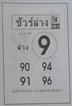 หวยชัวร์ล่าง 2/1/68