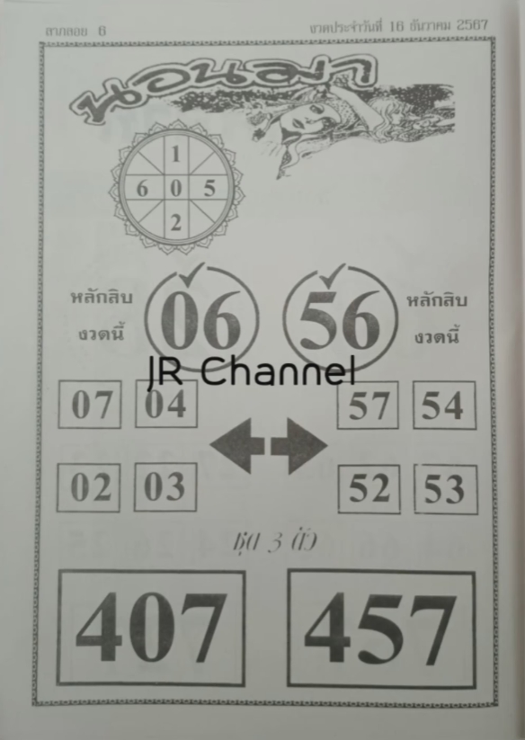 หวยนอนมา 16/12/67