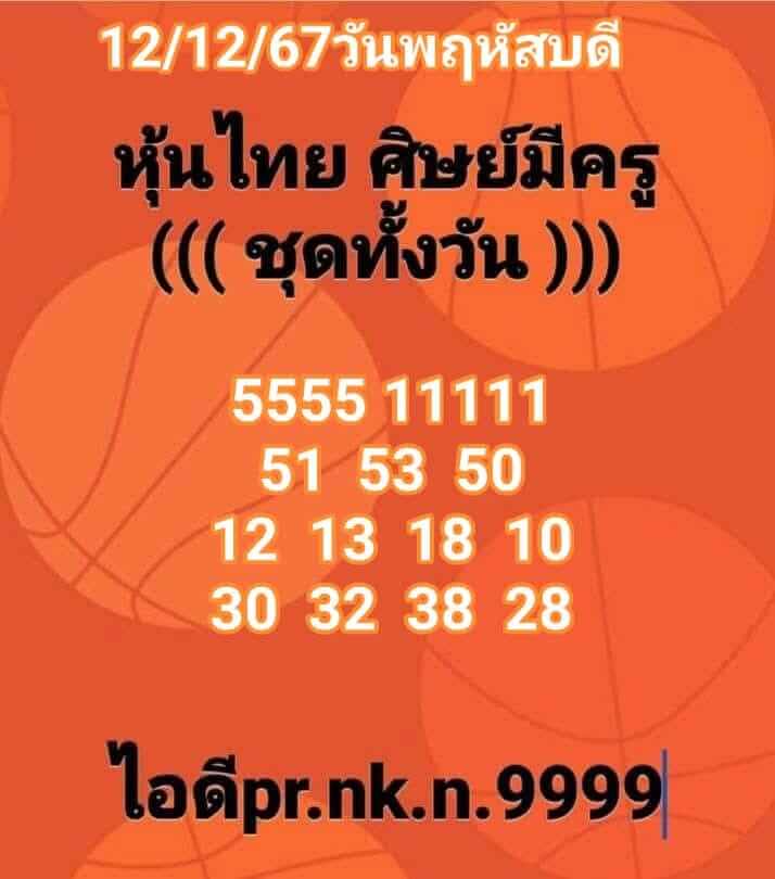 หวยหุ้น 12/12/67 ชุดที่ 8