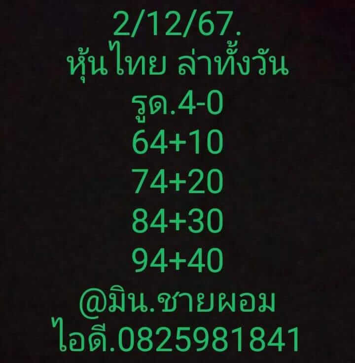 หวยหุ้น 2/12/67 ชุดที่ 8