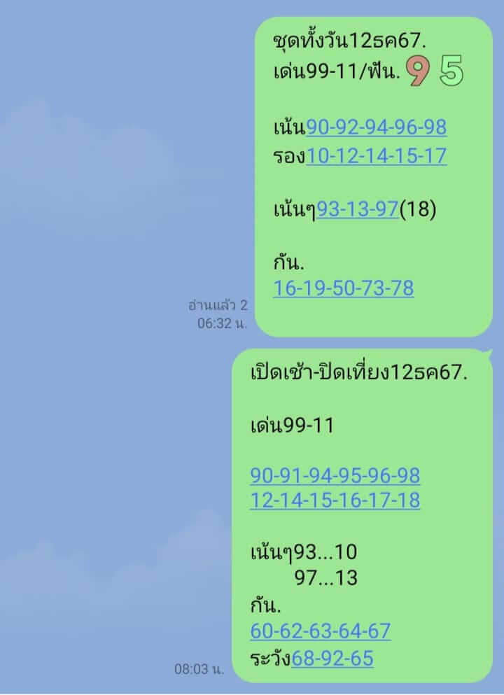 หวยหุ้น 12/12/67 ชุดที่ 9