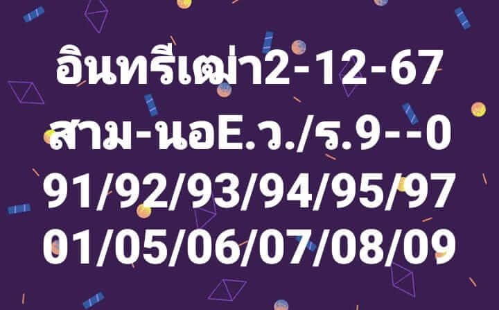 หวยฮานอย 2/12/67 ชุดที่ 6