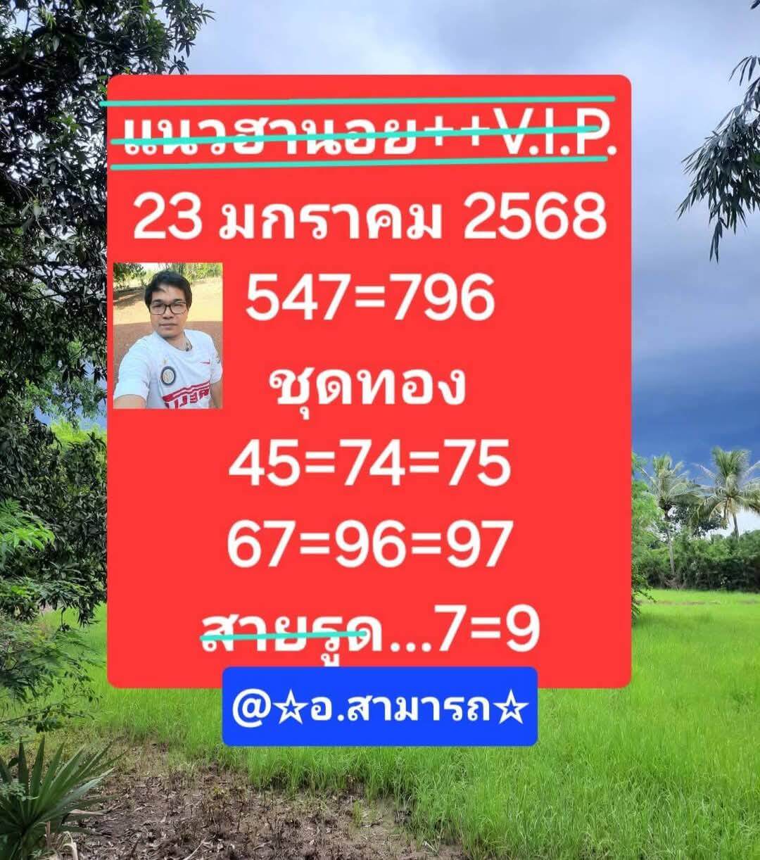 หวยฮานอย 23/1/68 ชุดที่ 1