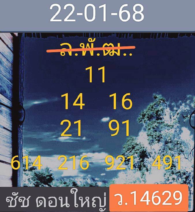 หวยลาว 22/1/68 ชุดที่ 2