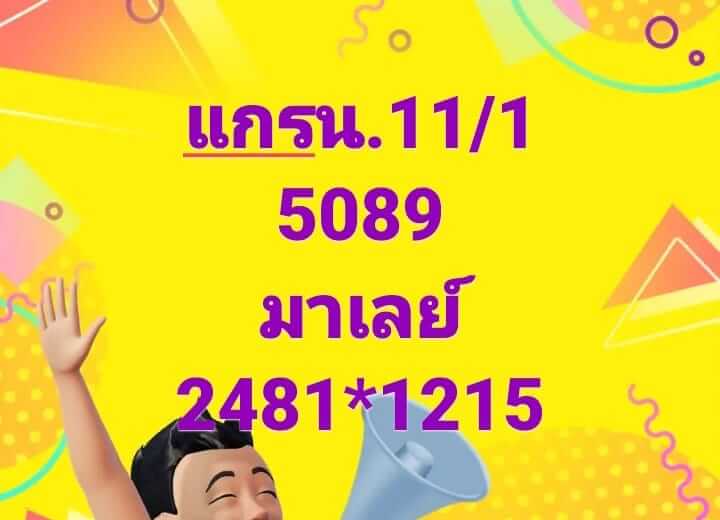 หวยมาเลย์ 11/1/68 ชุดที่ 2