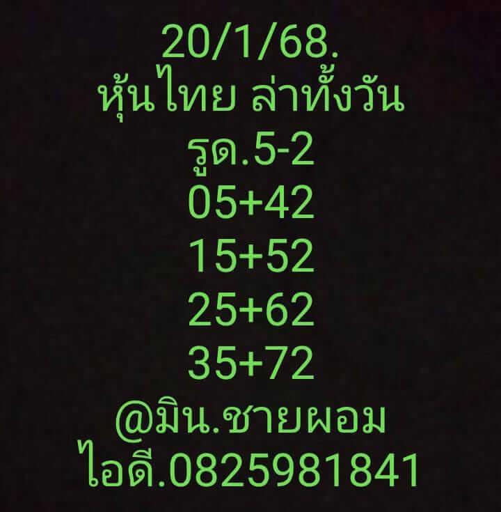 หวยหุ้น 20/1/68 ชุดที่ 10