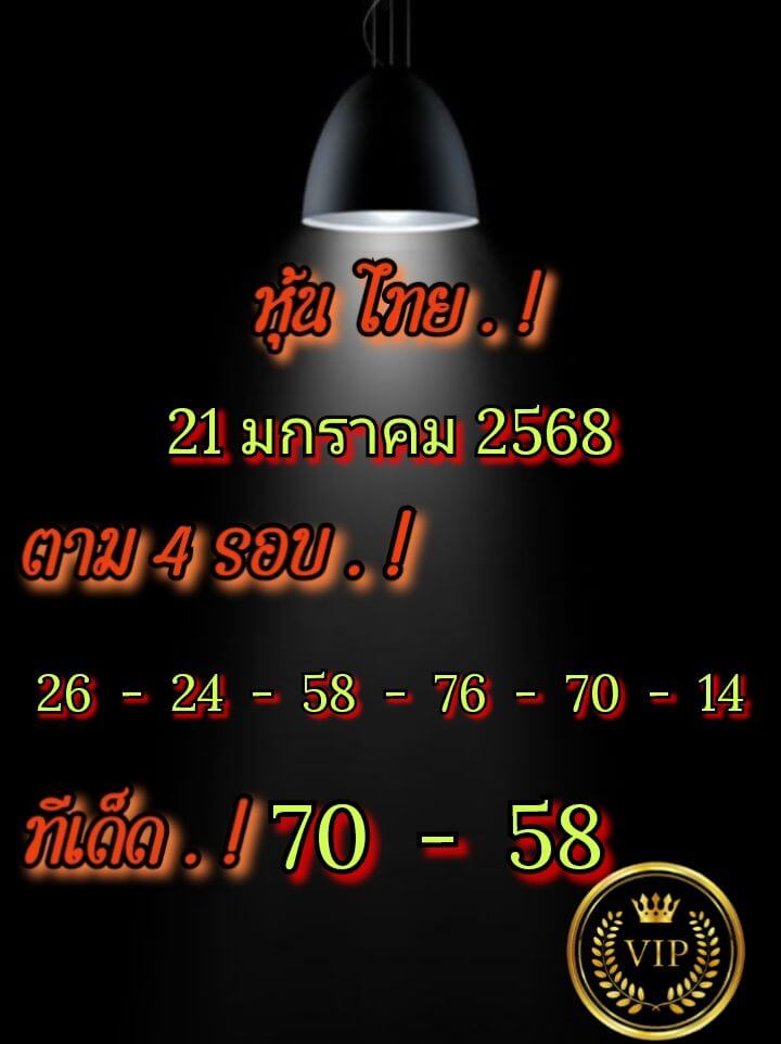 หวยหุ้น 21/1/68 ชุดที่ 2