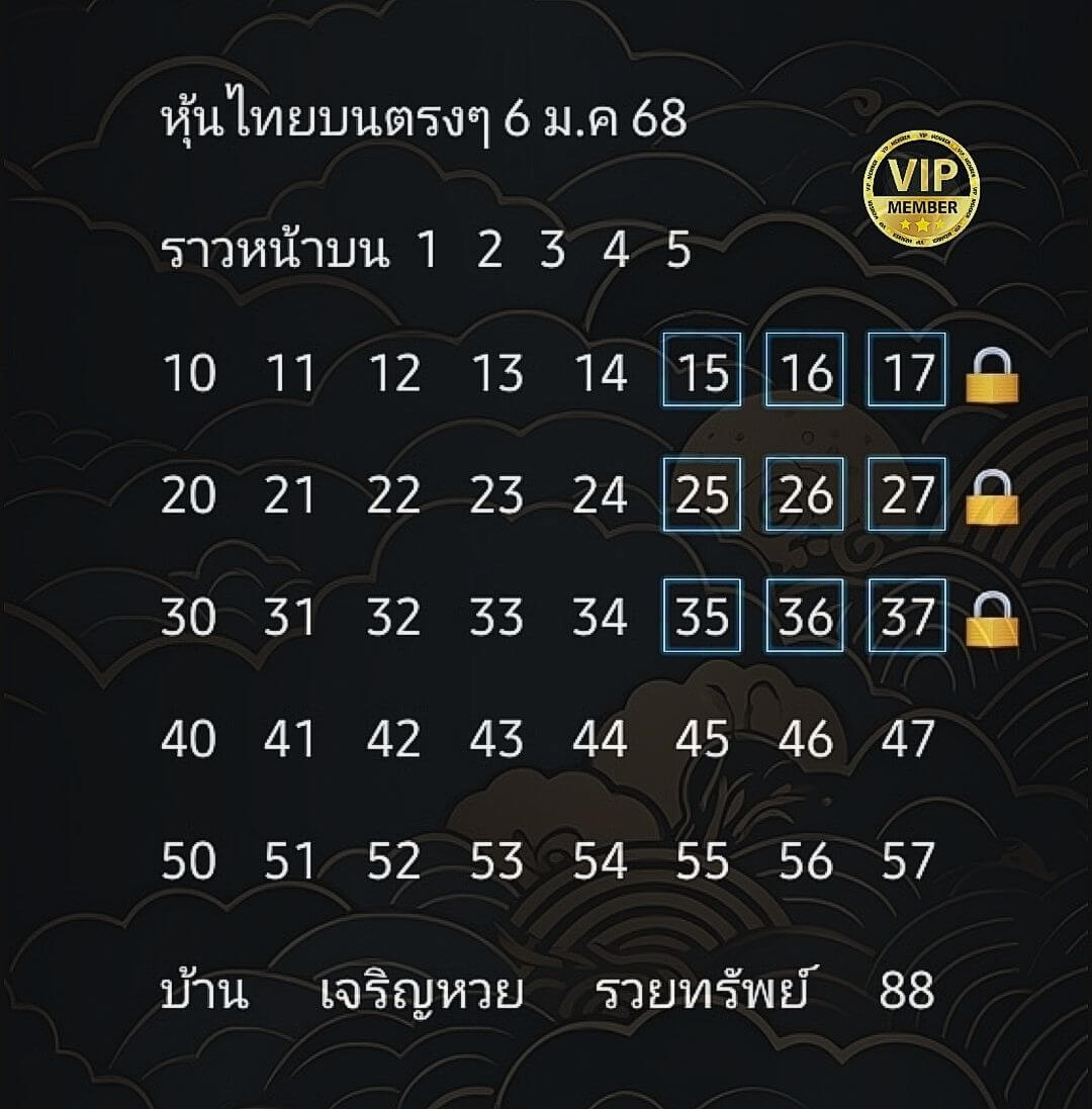 หวยหุ้น 6/1/68 ชุดที่ 8