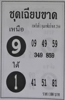 หวยชุดเฉียบขาด 1/2/68