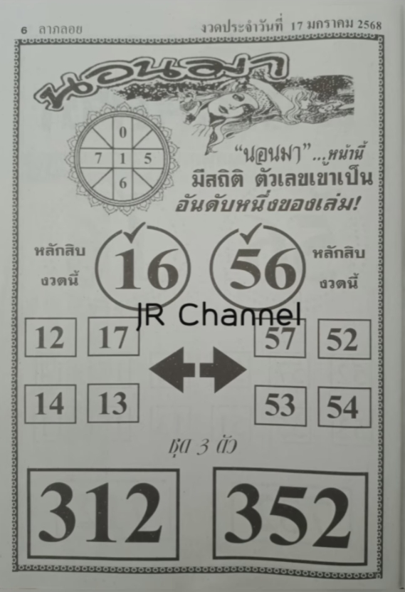 หวยนอนมา 17/1/68