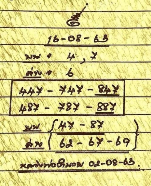 หวยหลวงพ่อเงิน 16/8/63