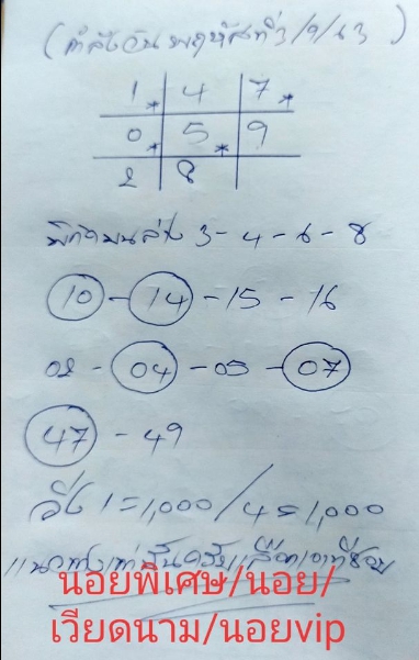 หวยฮานอย 3/9/63 ชุดที่ 2