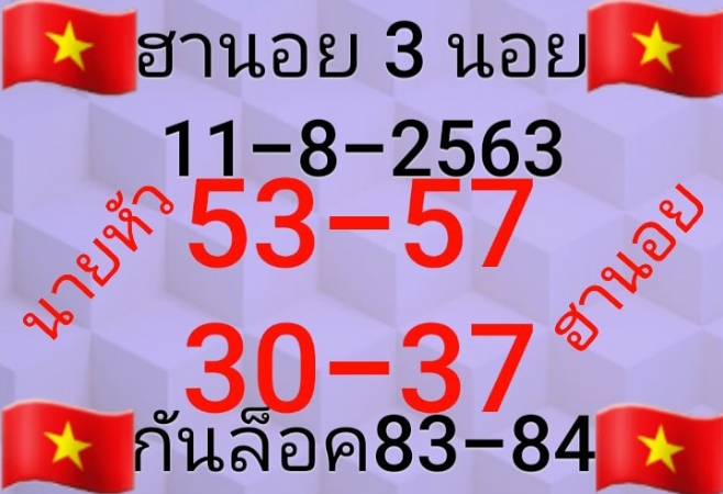 หวยฮานอย 11/8/63 ชุดที่ 4